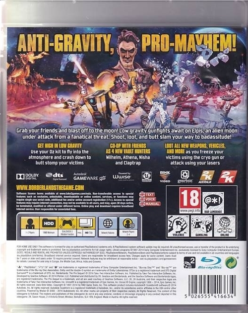 Borderlands - The Pre Sequel - PS3  (B Grade) (Genbrug)